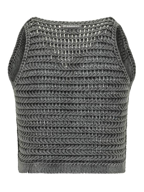 26SS 핑코 반팔 티셔츠 106859A3BA I91 GRIGIO NERO PIRATA - PINKO