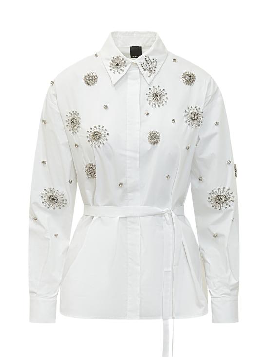 26SS 핑코 셔츠 106225A31W Z04 BIANCO BRILL - PINKO