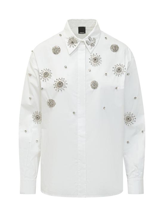 26SS 핑코 셔츠 106225A31W Z04 BIANCO BRILL