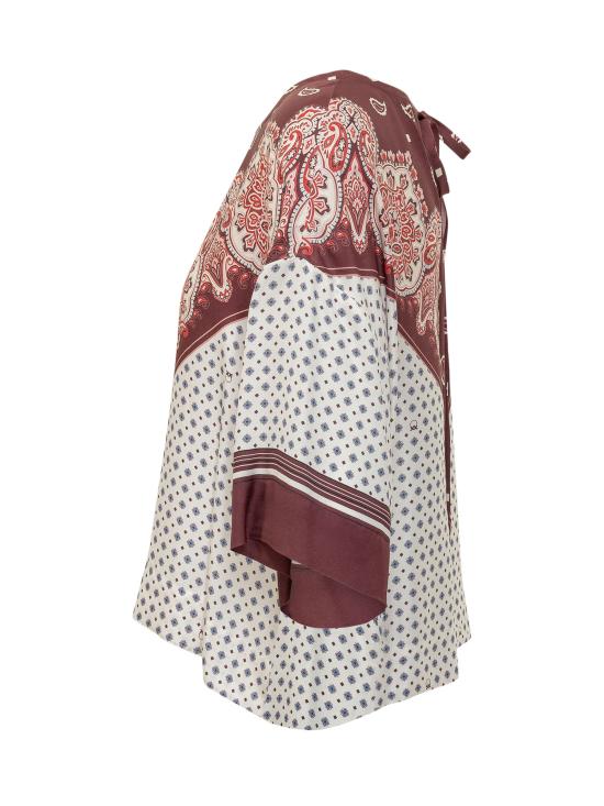 26SS 핑코 셔츠 106198A31K YR1 MULT BORDEAUX ROSSO - PINKO