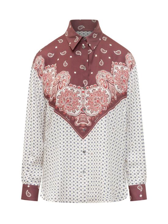 26SS 핑코 셔츠 106202A31K YR1 BORDEAUX ROSSO