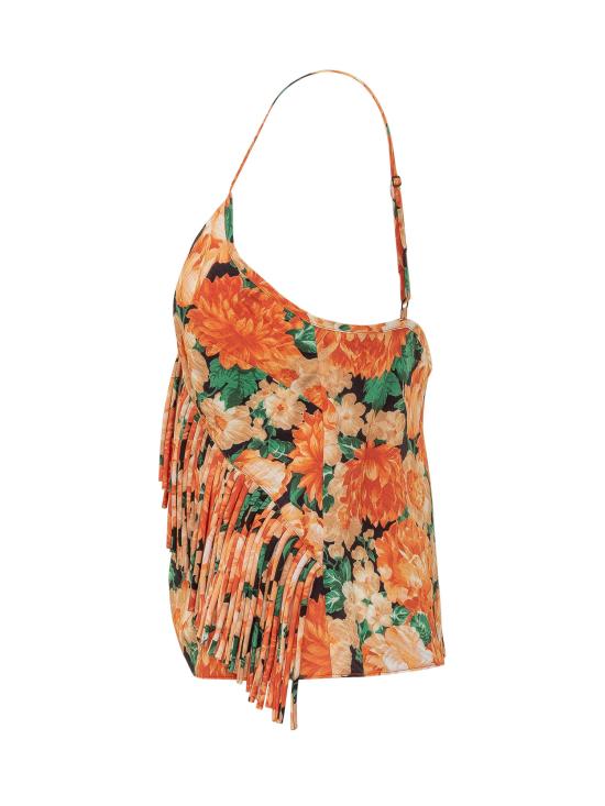 26SS 핑코 반팔 티셔츠 106823A3AO AS4 MULT ARANCIO VERDE - PINKO