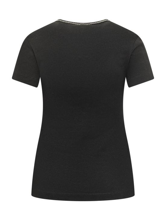 26SS 핑코 반팔 티셔츠 106815A3AL ZZ2 NERO BIANCO - PINKO