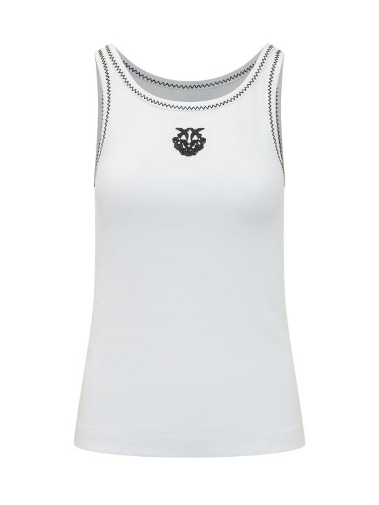 26SS 핑코 반팔 티셔츠 106816A3AL ZZ1 BIANCO NERO