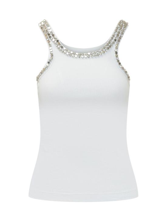 26SS 핑코 민소매 티셔츠 104109A35Y Z04 BIANCO