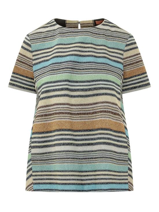 26SS 미소니 반팔 티셔츠 DS26SK1HBR0158 S72Q7 MULITCOLOR LIGHT BLUE