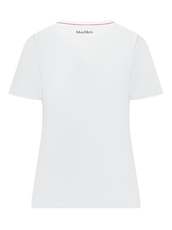 26SS 막스마라 스튜디오 반팔 티셔츠 2616971011600 001 BIANCO RICAMO - MAX MARA STUDIO