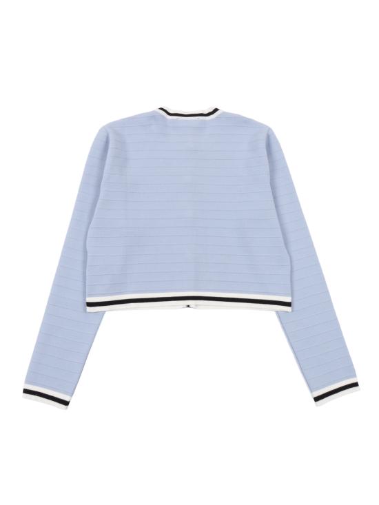  발망 가디건 니트  라이트 블루 - BALMAIN