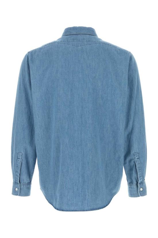  질샌더 탑 질 샌더 라이트 블루 샴브레이 셔츠 - JIL SANDER