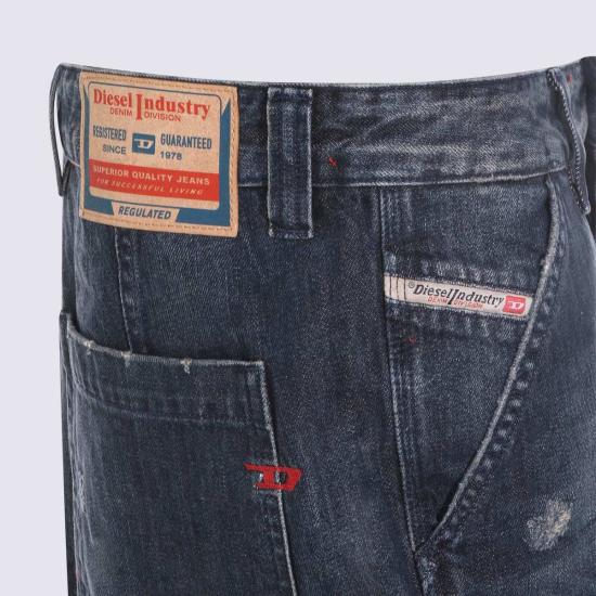  디젤 데님 숏팬츠 데님 카고 반바지 (블루) - DIESEL