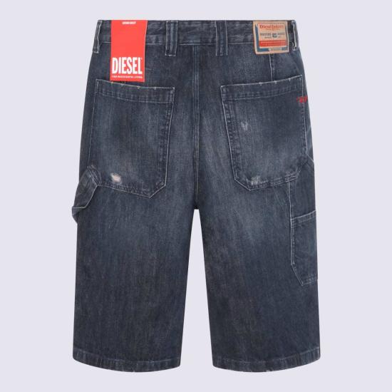  디젤 데님 숏팬츠 데님 카고 반바지 (블루) - DIESEL