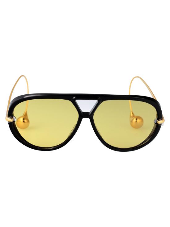  보테가베네타 안경 보테가 베네타 Bv1273 S 메탈 선글라스 블랙 골드 옐로우