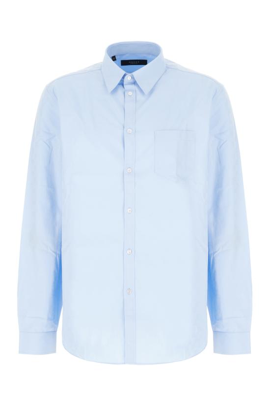 26SS 구찌 GG 코튼 포플린 셔츠 860785ZAUO8 4774 AZZURRA