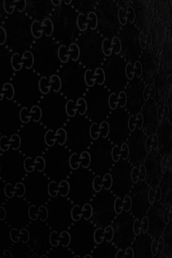 26SS 구찌 GG 스트레치 벨벳 데보레 팬츠 860769ZAUS4 1000 Nero - GUCCI