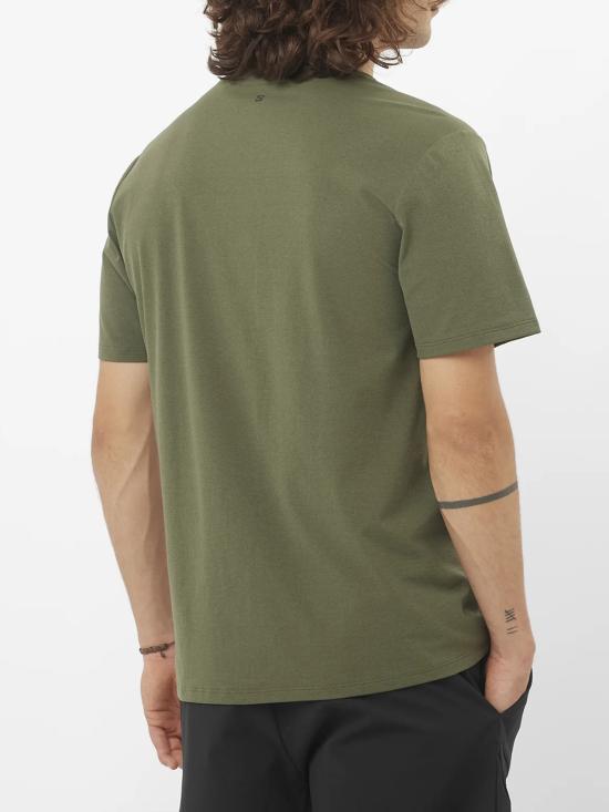  살로몬 탑 트랙라인 티셔츠 그린 - SALOMON