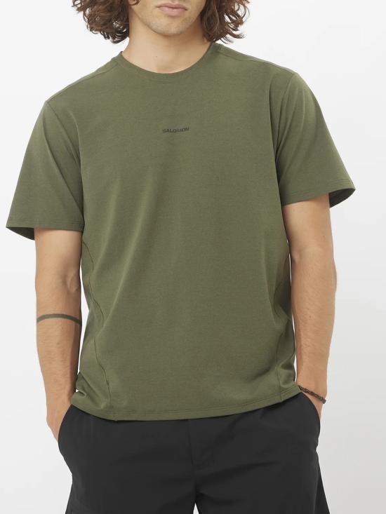  살로몬 탑 트랙라인 티셔츠 그린 - SALOMON