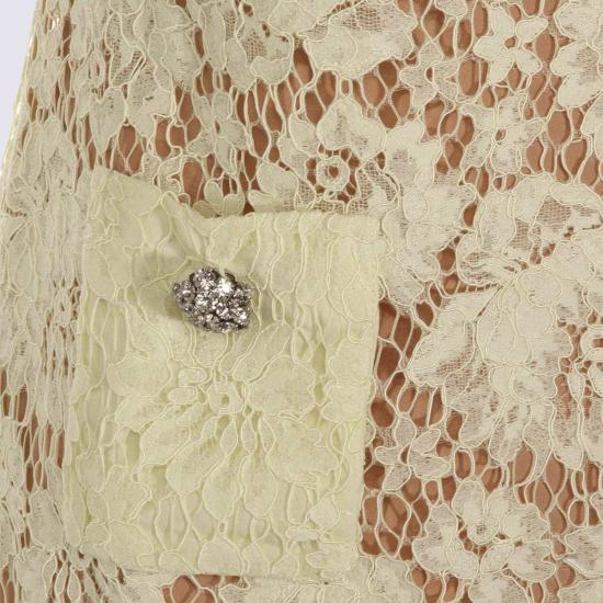  셀프 포트레이트 숏 원피스 플로럴 레이스 민소매 미니 드레스 옐로우 - SELF PORTRAIT