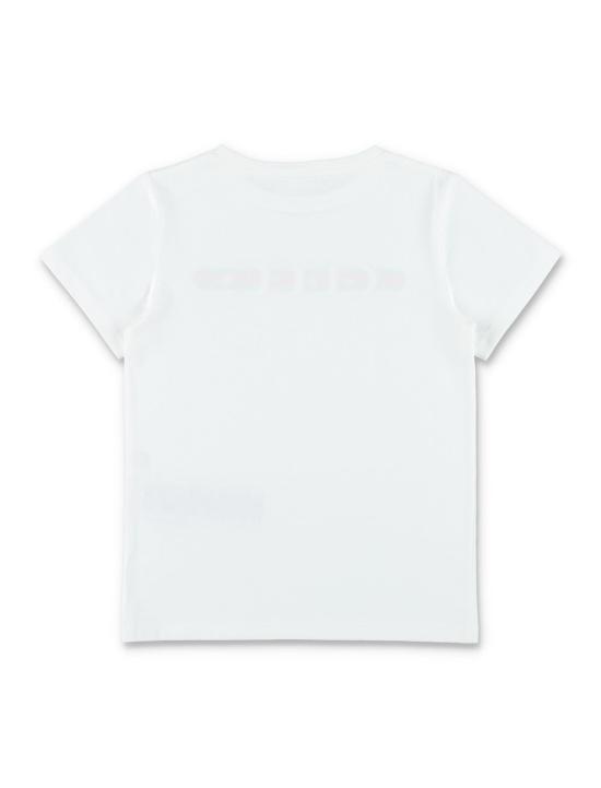  [키즈] 구찌 탑 키즈 프린트 로고 코튼 티셔츠 새 상품 화이트 - GUCCI