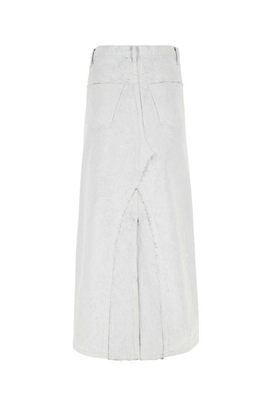  마르지엘라 데님 스커트 메종  화이트 - MAISON MARGIELA