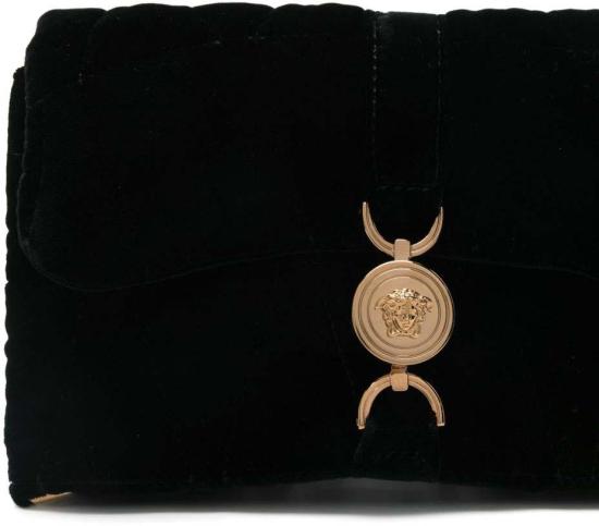 26SS 베르사체 클레이오 퀼티드 벨벳 미니백 10177401A159981B00V BLACK - VERSACE