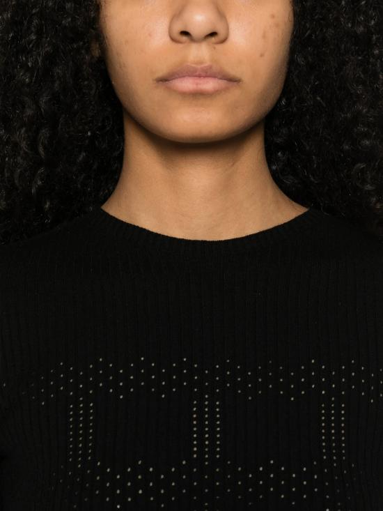  트윈셋 스웨터 마글리아 비 플  블랙 - TWINSET