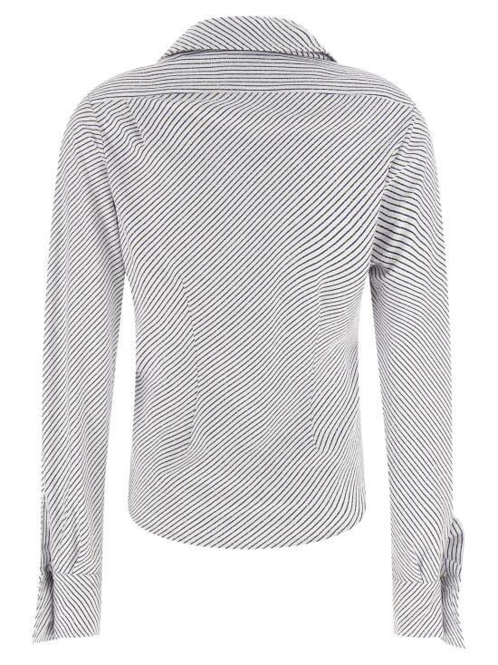  비비안웨스트우드 탑 비비안 웨스트우드 드렁큰 투톤 스트라이프 코튼 테리 셔츠 멀티컬러 - VIVIENNE WESTWOOD