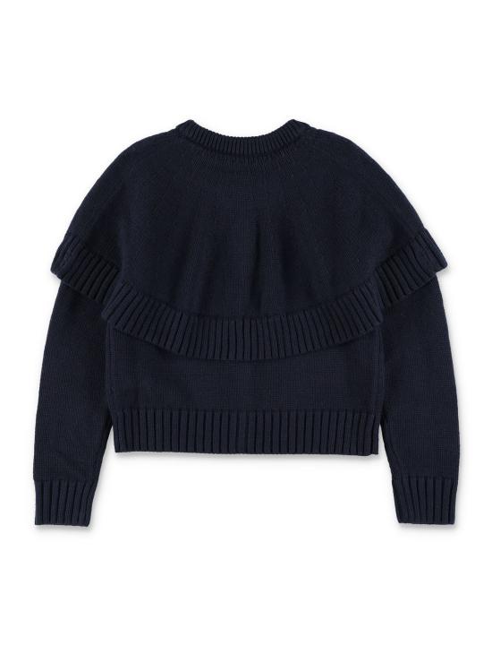  [키즈] 끌로에 풀오버 키즈 니트 케이프 가디건 네이비 - CHLOE