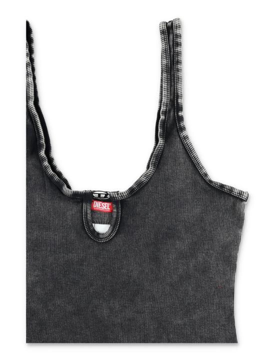  디젤 바디수트 티셔츠 마우라 립 바디수트 블랙 - DIESEL