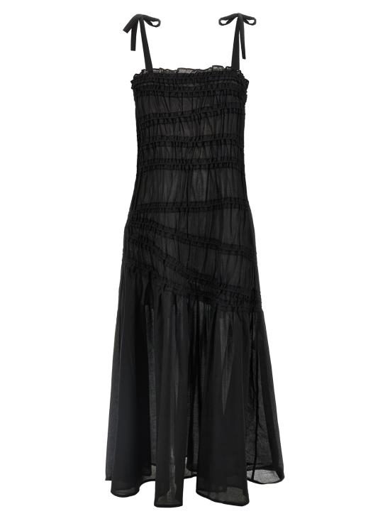  토리버치 원피스 숄더 타이 드레스 블랙