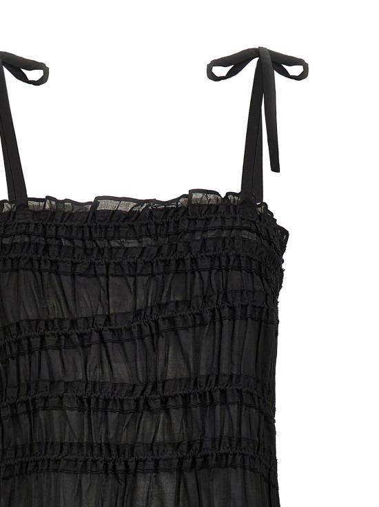  토리버치 원피스 숄더 타이 드레스 블랙 - TORY BURCH