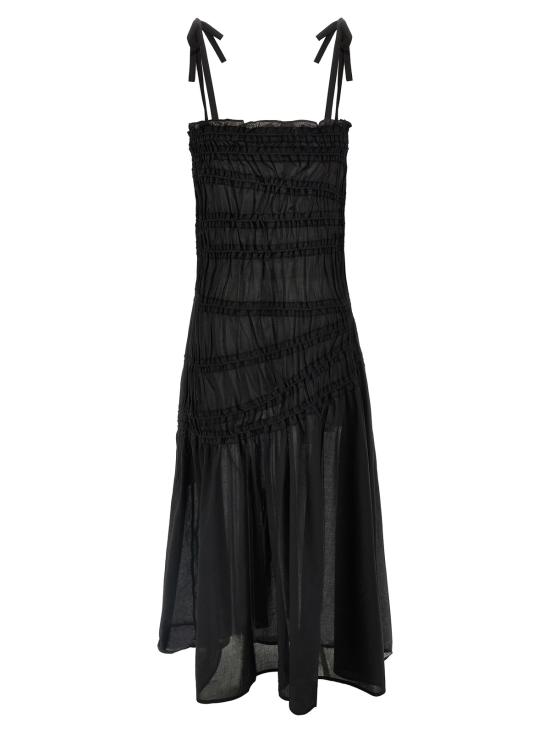  토리버치 원피스 숄더 타이 드레스 블랙 - TORY BURCH