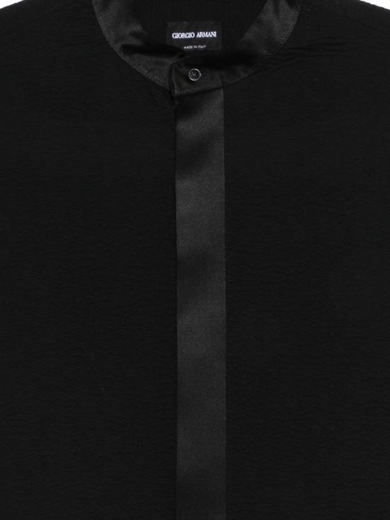  조르지오 아르마니 탑 카미시아 셔츠 블랙 - GIORGIO ARMANI