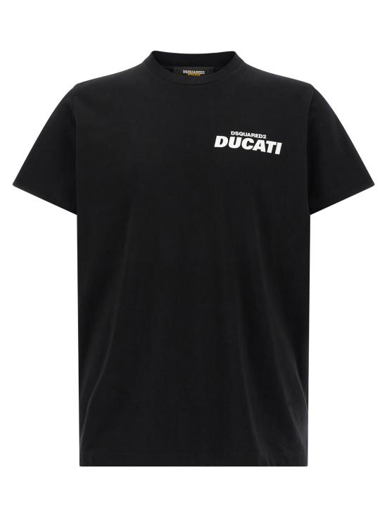  디스퀘어드2 탑 Dsquared2 X Ducati 캡슐 티셔츠 화이트/블랙