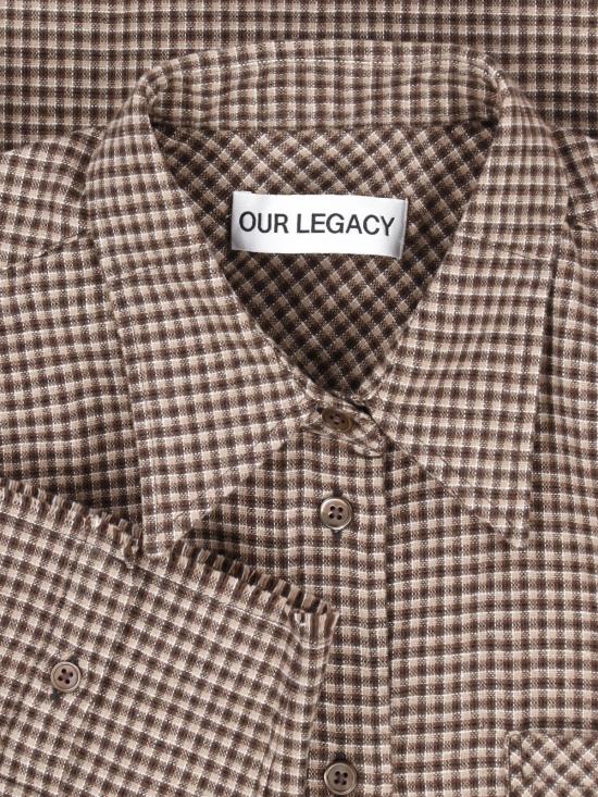 25FW 아워레가시 셔츠 W4252DE ENDINO FLANNEL CHECK Brown - OUR LEGACY