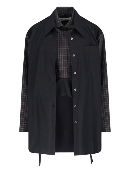 25FW 아워레가시 셔츠 W4252GB BLACK LIQUID POPLIN - OUR LEGACY