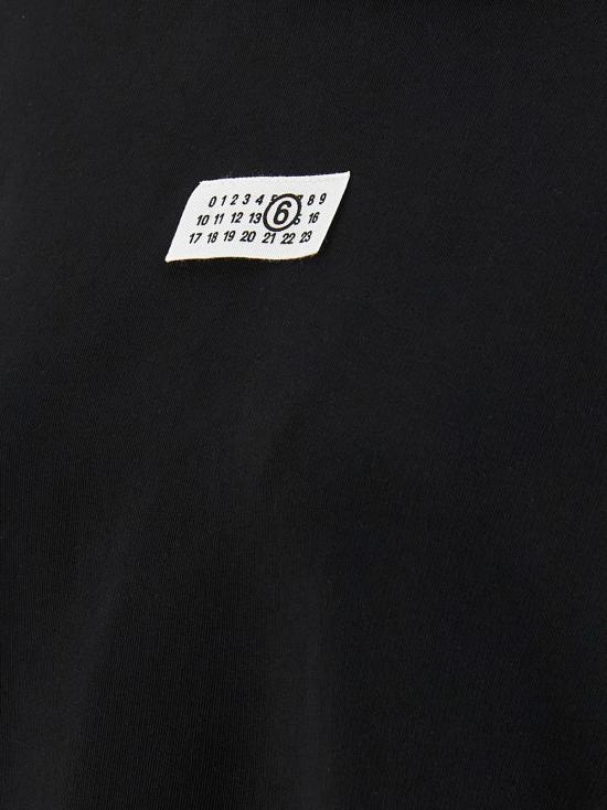  MM6 메종마르지엘라 스웨터 Mm6 메종 마르지엘라 숫자 시그니처 Mm6 후드티 블랙 - MM6 MAISON MARGIELA