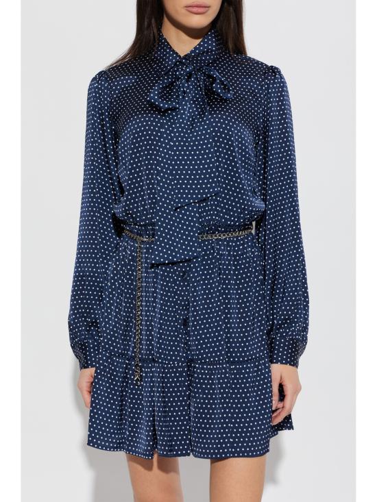  마이클 코어스 숏 원피스 도트 L스 미니 드레스 블루 - MICHAEL KORS