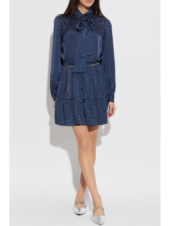  마이클 코어스 숏 원피스 도트 L스 미니 드레스 블루 - MICHAEL KORS