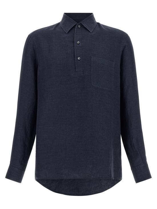 26SS 에르메네질도제냐 폴로 티셔츠 UHX51A3SRF13402 Blue