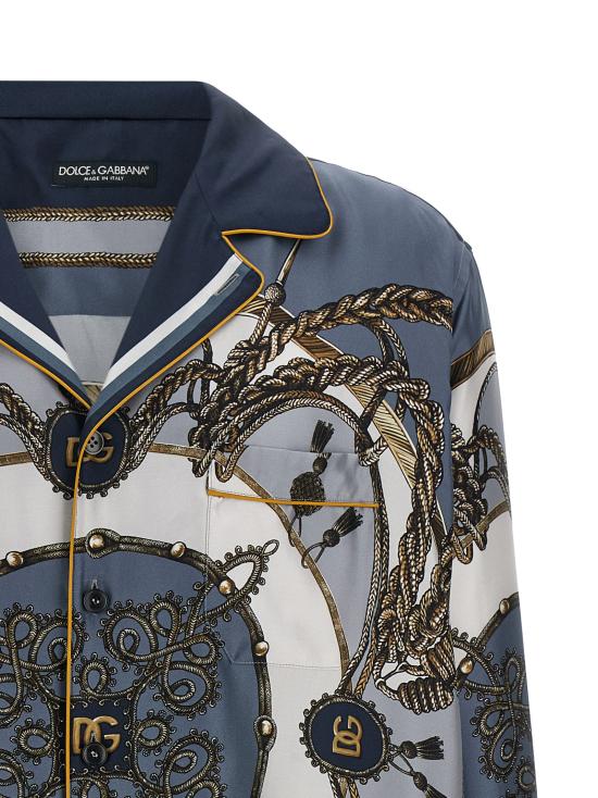 26SS 돌체앤가바나 긴팔 셔츠 G5IF1THI12BHT5XB Blue - DOLCE & GABBANA