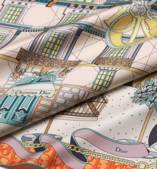  디올 머플러/스카프 크리스찬  스카프 옐로우 & 오렌지 - DIOR