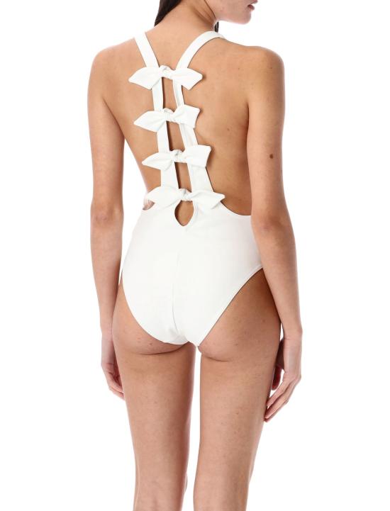  짐머만 원피스 수영복 에벌리 보우  아이보리 화이트 - ZIMMERMANN