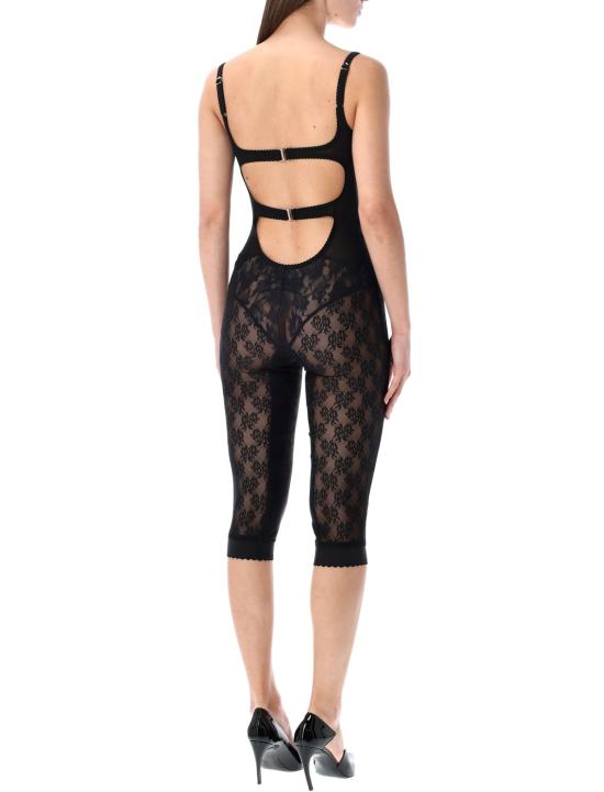  디 아티코 점프수트 아티코 레이스 오버롤 폴리아미드  블랙 - THE ATTICO