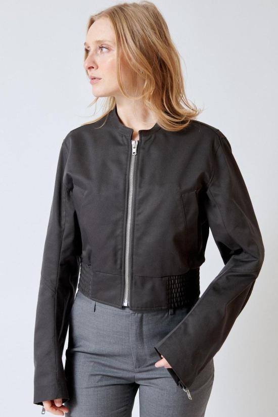 26SS MM6 메종마르지엘라 크롭드 보머 재킷 S52AM0343 M35729 855 ANTHRACITE DOM