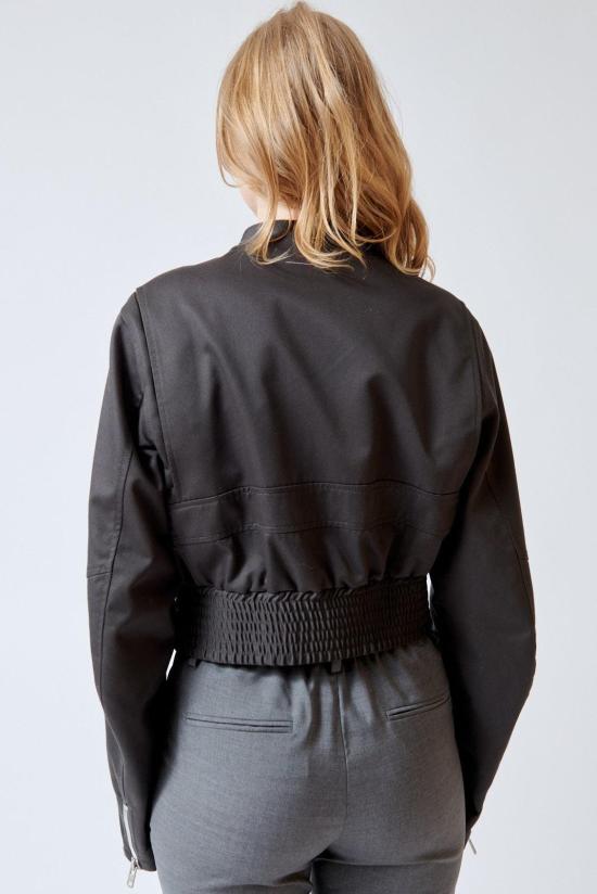 26SS MM6 메종마르지엘라 크롭드 보머 재킷 S52AM0343 M35729 855 ANTHRACITE DOM - MM6 MAISON MARGIELA