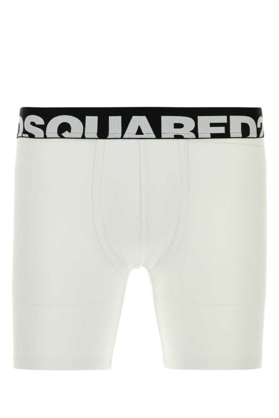  디스퀘어드2 스윔팬츠 Dsquared2 스트레치 코튼 복서 수영복 (화이트)