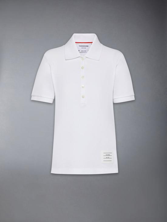 26SS 톰브라운 폴로 티셔츠 FJP107A 00050 100 WHITE DOM