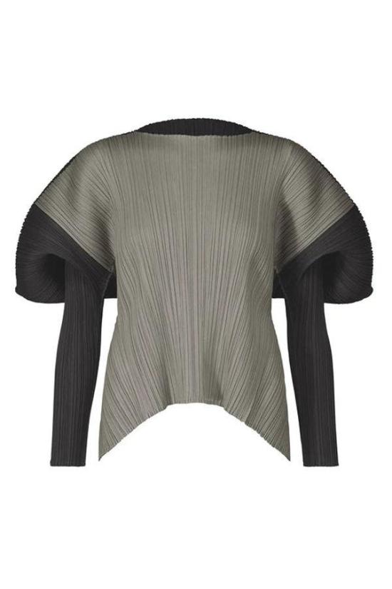  플리츠플리즈 긴팔 티셔츠 PP58JT482 12 GREY DOM