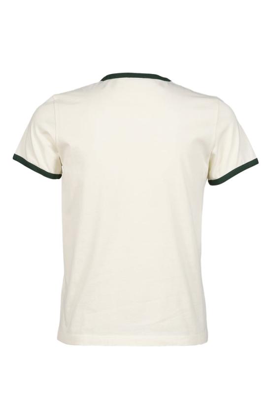 26SS 몽클레어 플록 로고 저지 티셔츠 8C00031 89AUO P08 WHITE IVORY GREEN DOM - MONCLER