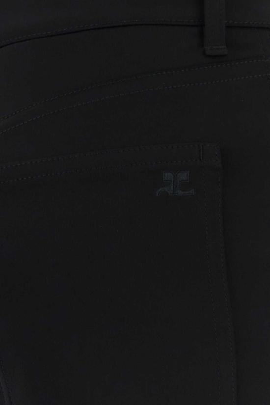  쿠레쥬 크롭 팬츠 쿠레주 새틴 팬츠 블랙 - COURREGES